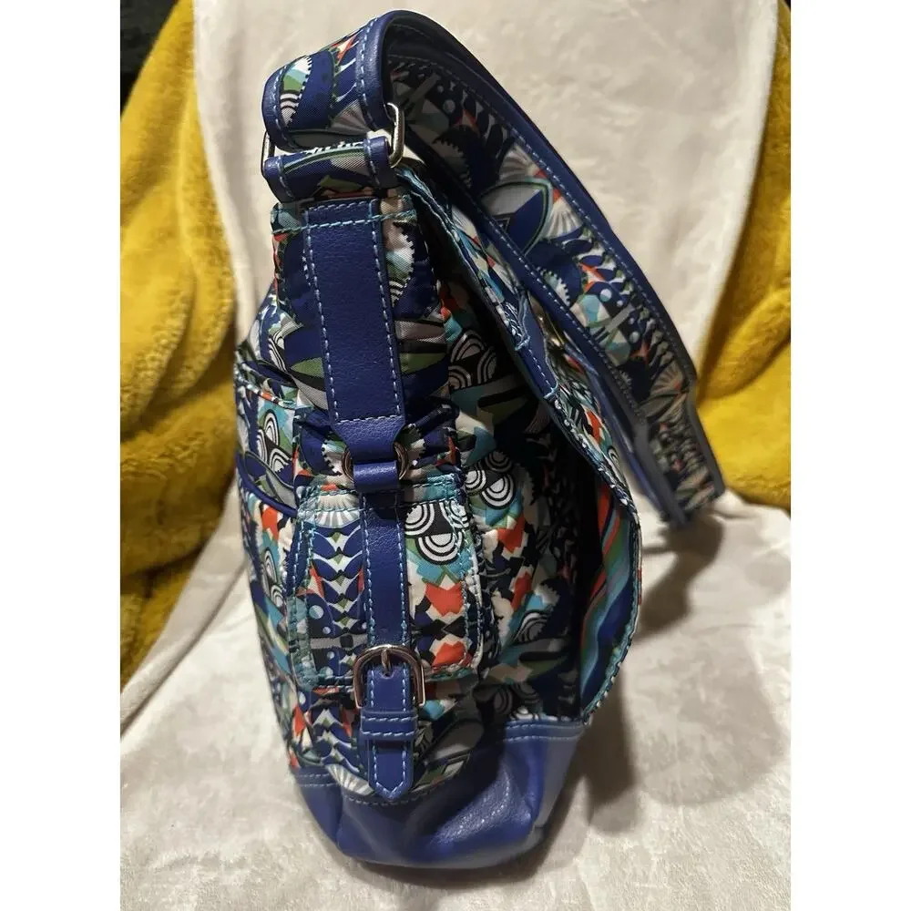 Hadaki Kiko Saddle Bag Over The Shoulder Blue Travel Beach Resort